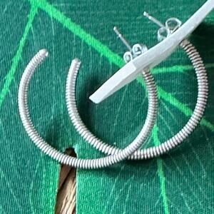 BOGO FREE Silver slinky hoop earrings